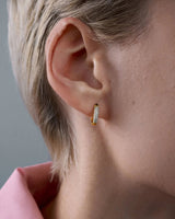 Pavè Diamond 14K Gold Hoops