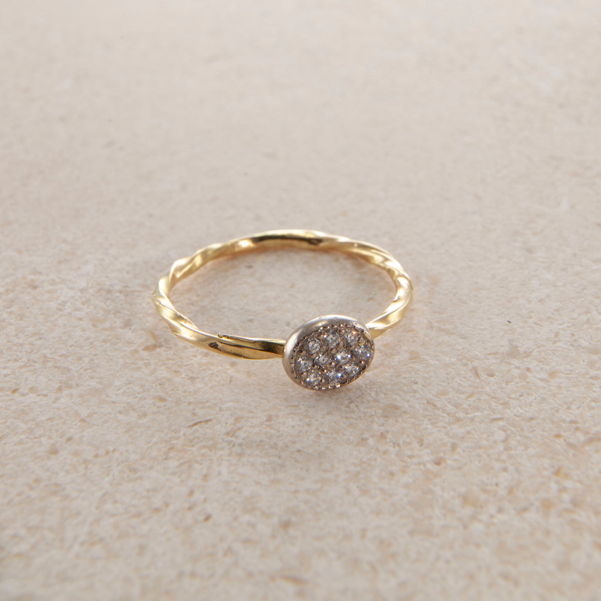 Pavé Cocktail 18K & 22K Guld & Hvidguld Ring m. Diamanter