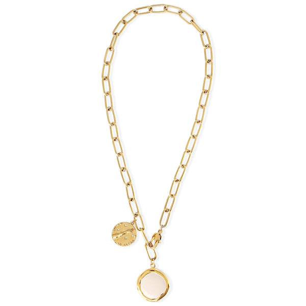 Penelope Gold Plated Necklace w. Zirconia