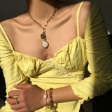 Penelope Gold Plated Necklace w. Zirconia