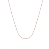 Perfect Serve 18K Rose Gold Tennis Necklace w. Diamonds
