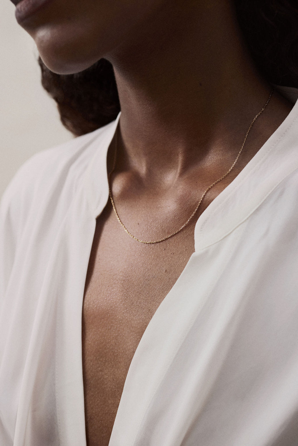 Petite Chain 14k Whitegold Necklace