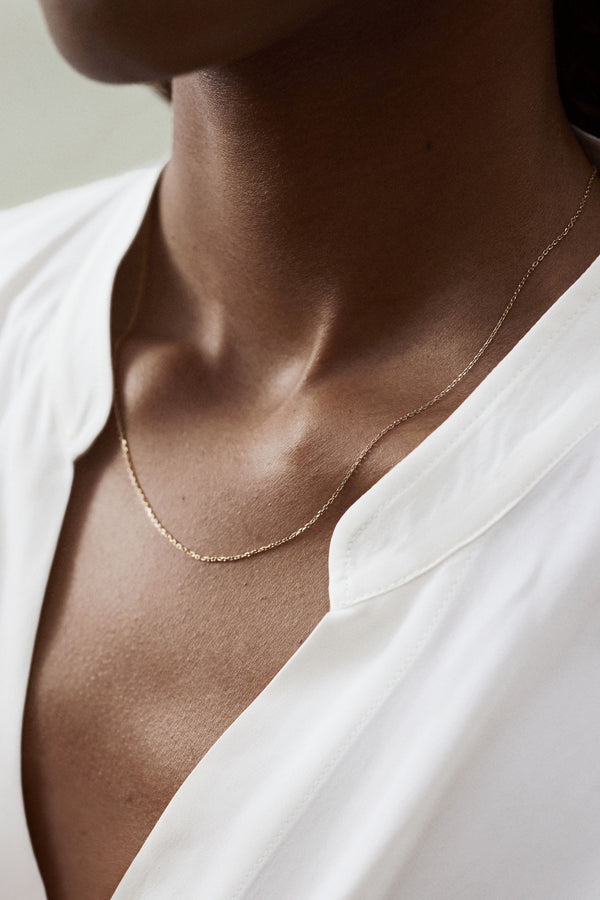 Petite Chain 14k Hvidguld Halskæde