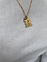 Circus Letter R Gold Plated Necklace