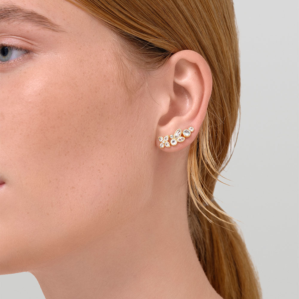 Poem 14K Gold Earring w. Topaz