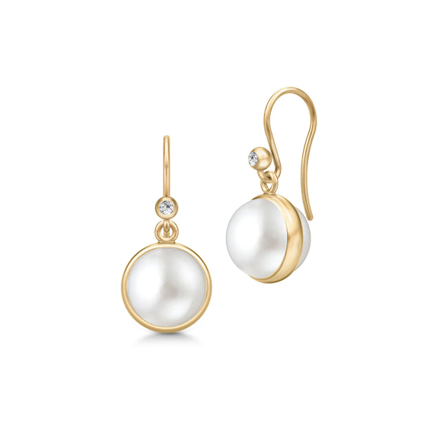 Prime 14K Gold Earrings w. Pearl