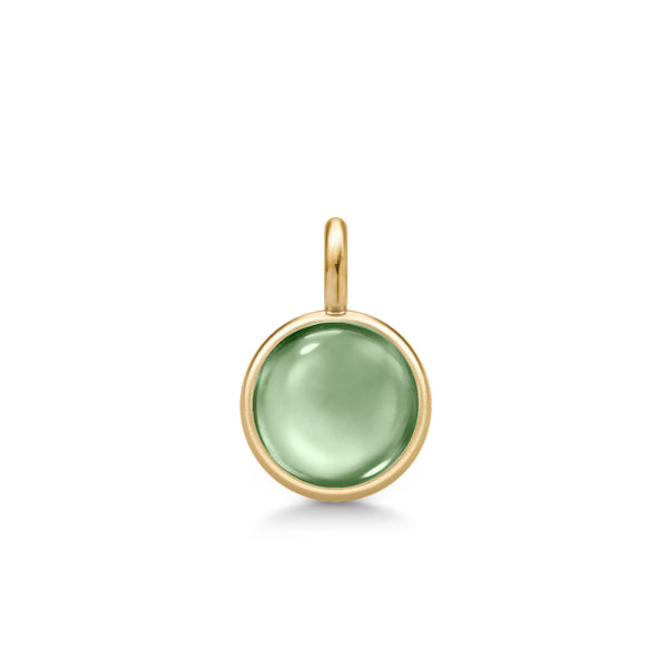 Prime Gold Plated Pendant w. Green Crystal