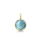 Prime Gold Plated Pendant w. Ice Blue Crystal