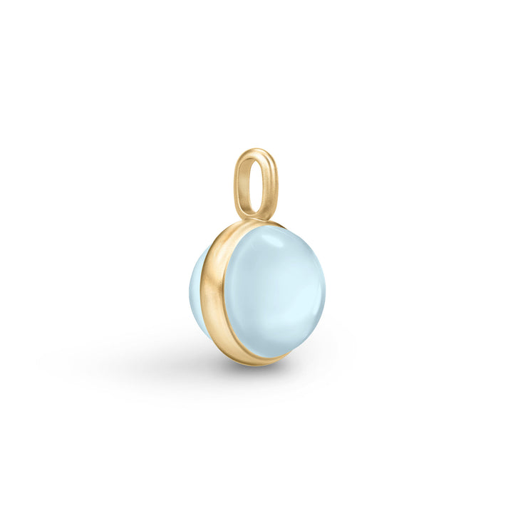 Prime Forgyldt vedhæng m.  Aqua Krystal