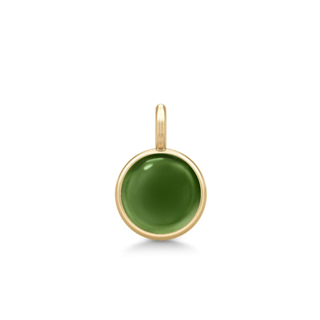 Prime Gold Plated Pendant w. Moss Green Crystal