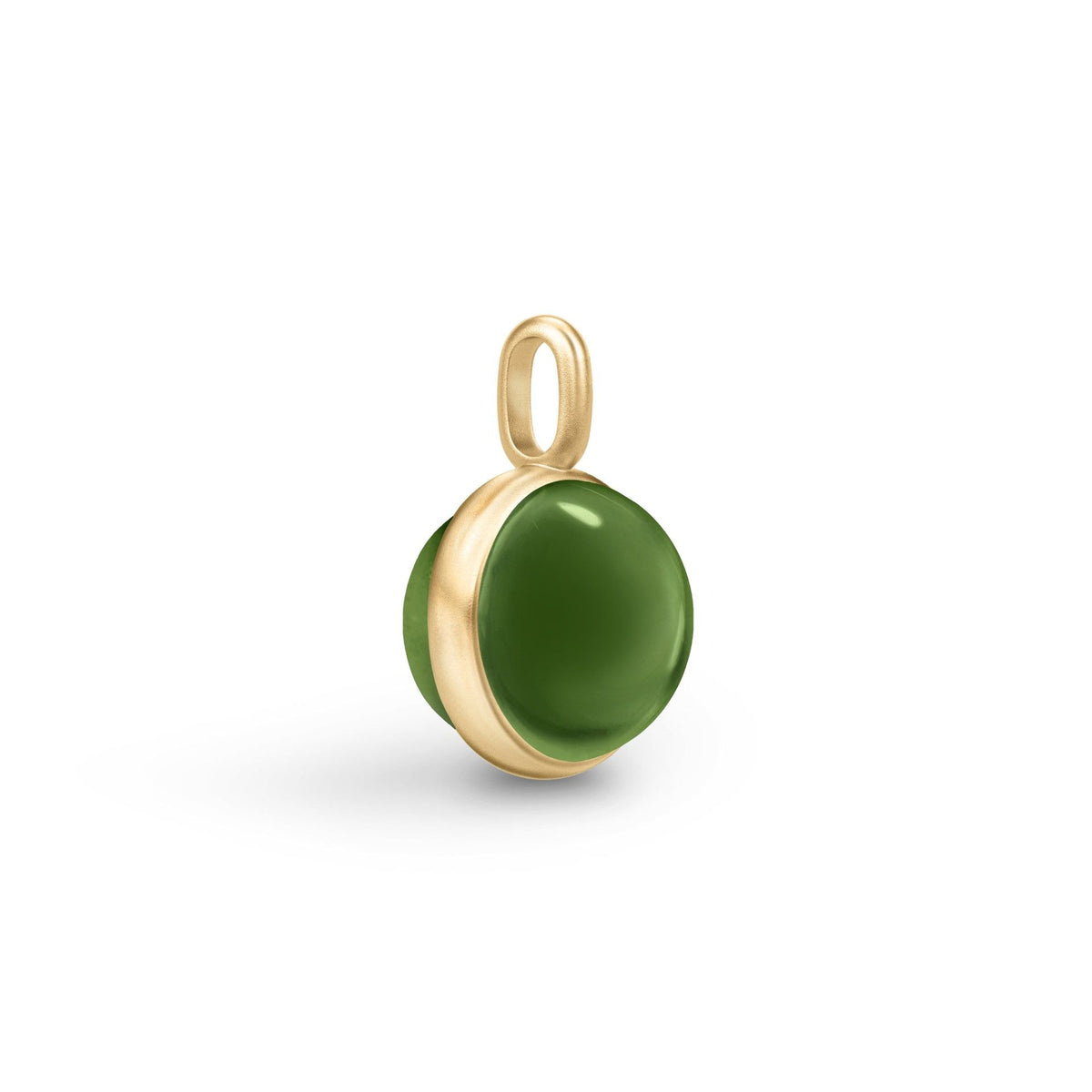 Prime Gold Plated Pendant w. Moss Green Crystal