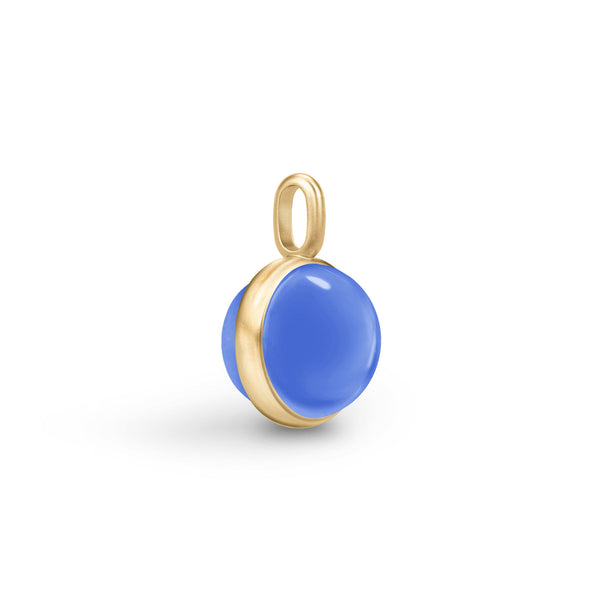 Prime Gold Plated Pendant w. Royal Blue Crystal