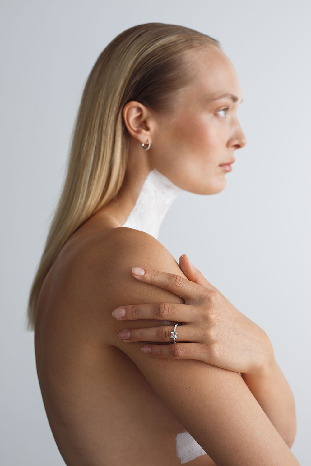 Tiny Clash Princess Verlobungsring aus 14K Weißgold mit 1.40 ct. Labordiamanten