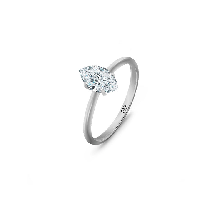 Promise 18K White Gold Ring N°10 w. Diamond