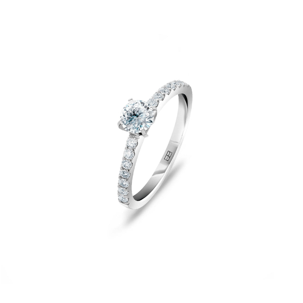 Promise 18K White Gold Ring N°11 w. Diamonds