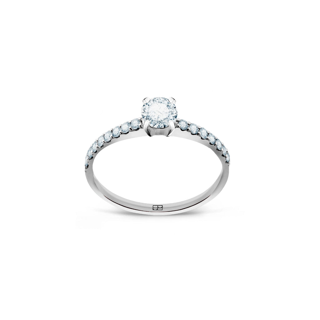Promise 18K White Gold Ring N°11 w. Diamonds