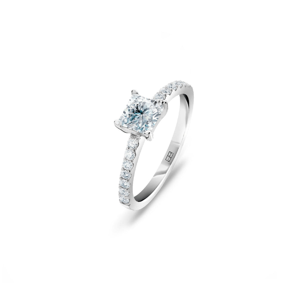 Promise 18K White Gold Ring N°14 w. Diamonds