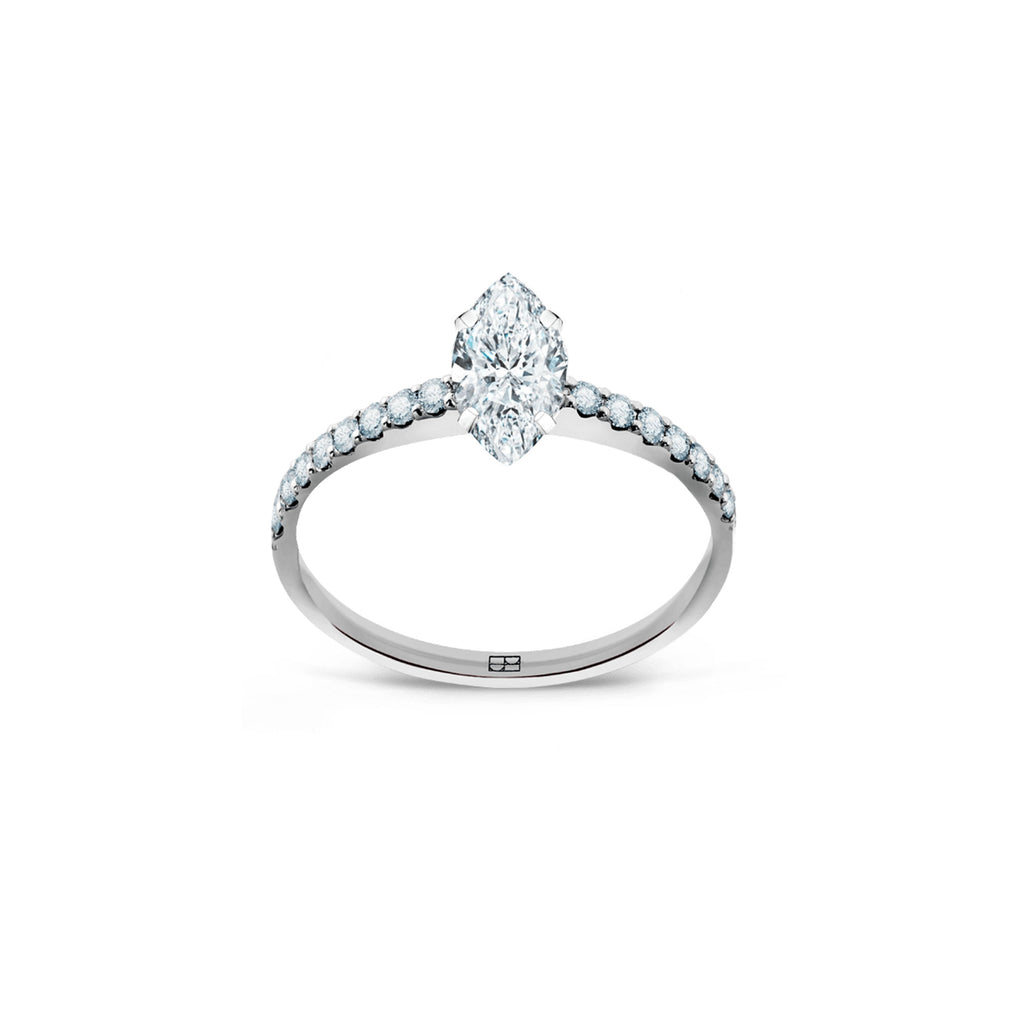 Promise 18K White Gold Ring N°16 w. Diamonds