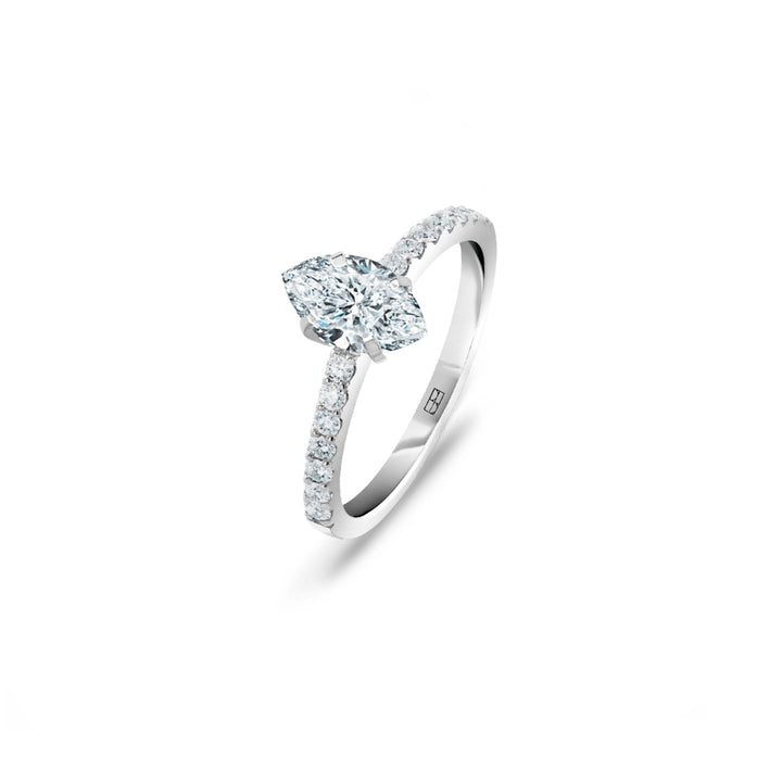 Promise 18K White Gold Ring N°17 w. Diamonds
