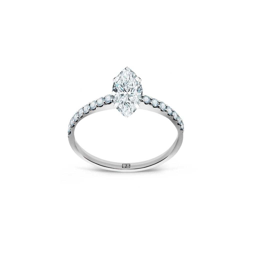 Promise 18K White Gold Ring N°17 w. Diamonds