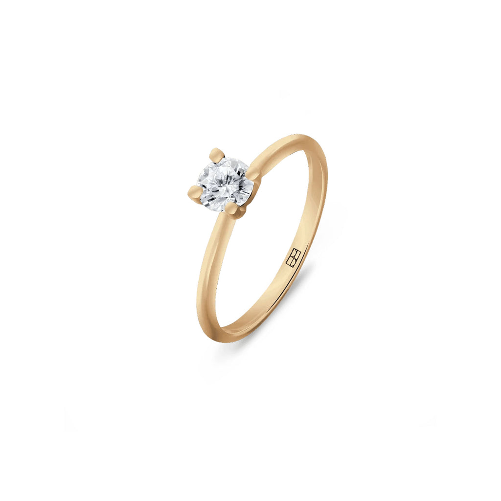 Promise 18K Gold Ring N°18 w. Diamond