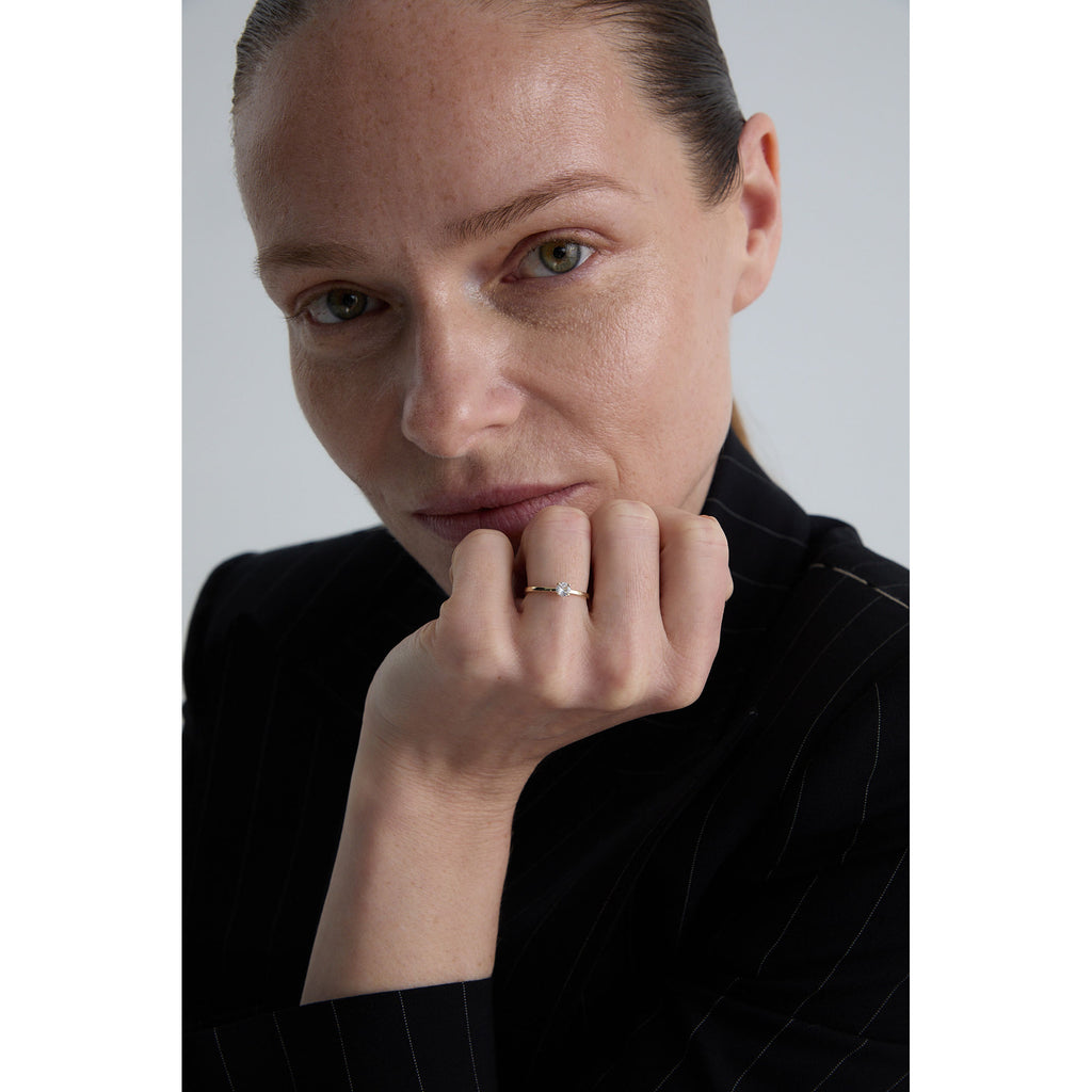 Promise 18K Gold Ring N°18 w. Diamond