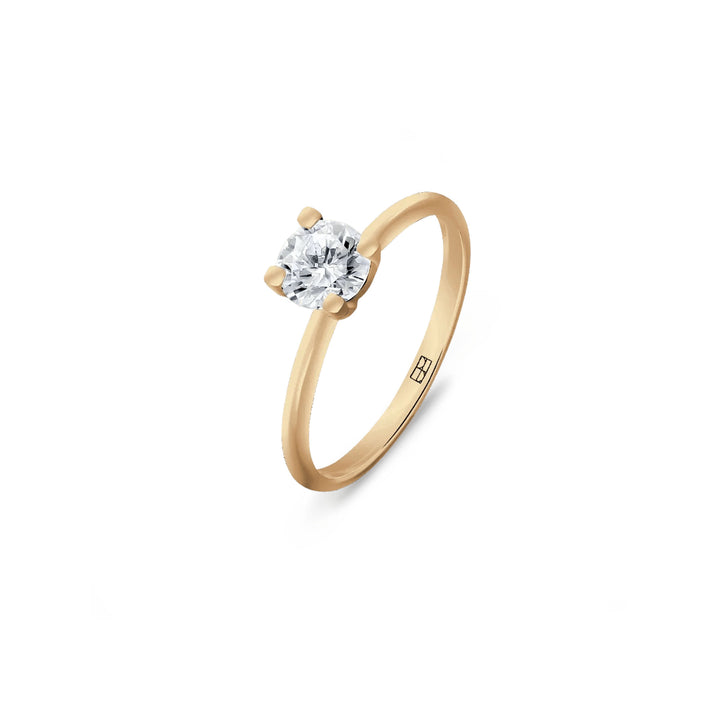 Promise 18K Gold Ring N°20 w. Diamond