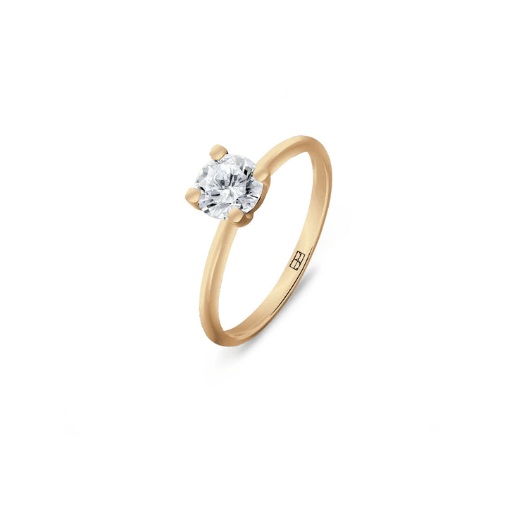 Promise 18K Gold Ring N°21 w. Diamond