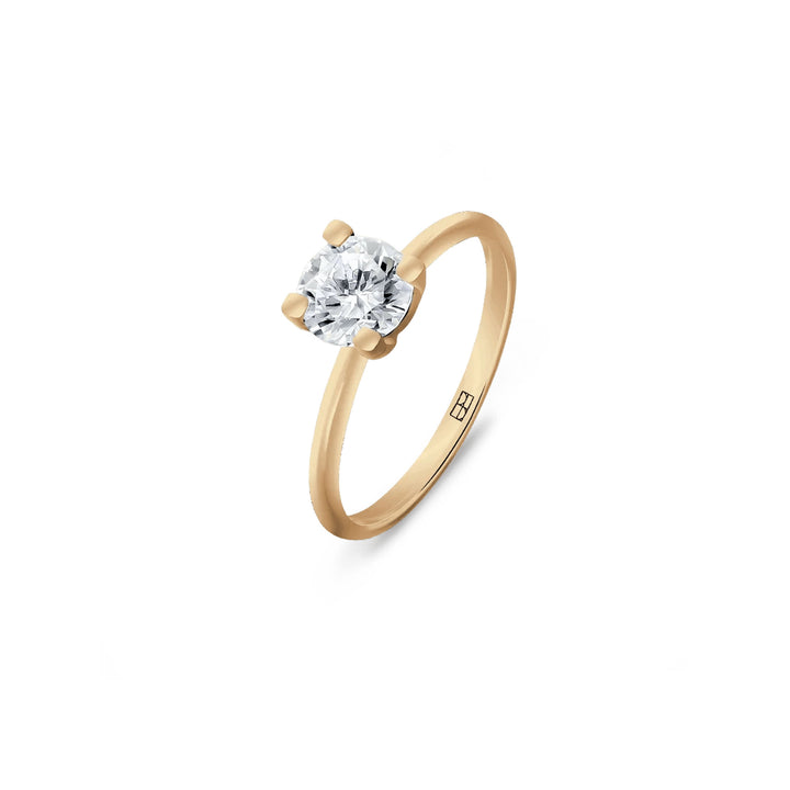 Promise 18K Gold Ring N°22 w. Diamond