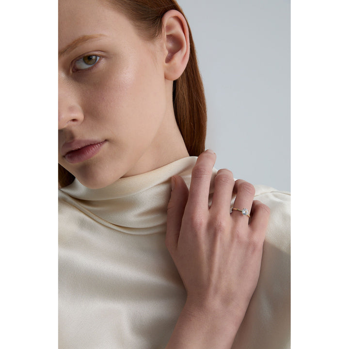 Promise 18K Gold Ring N°22 w. Diamond