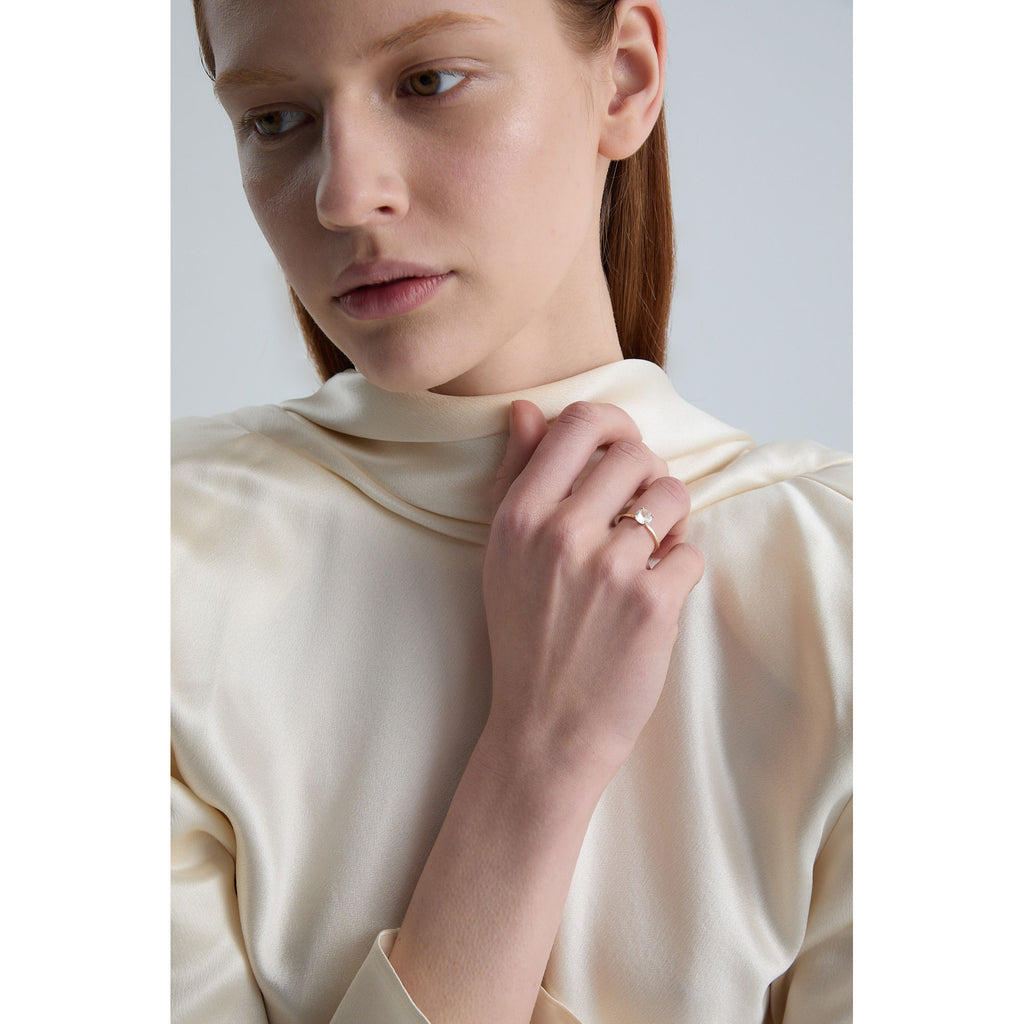 Promise 18K Gold Ring N°22 w. Diamond