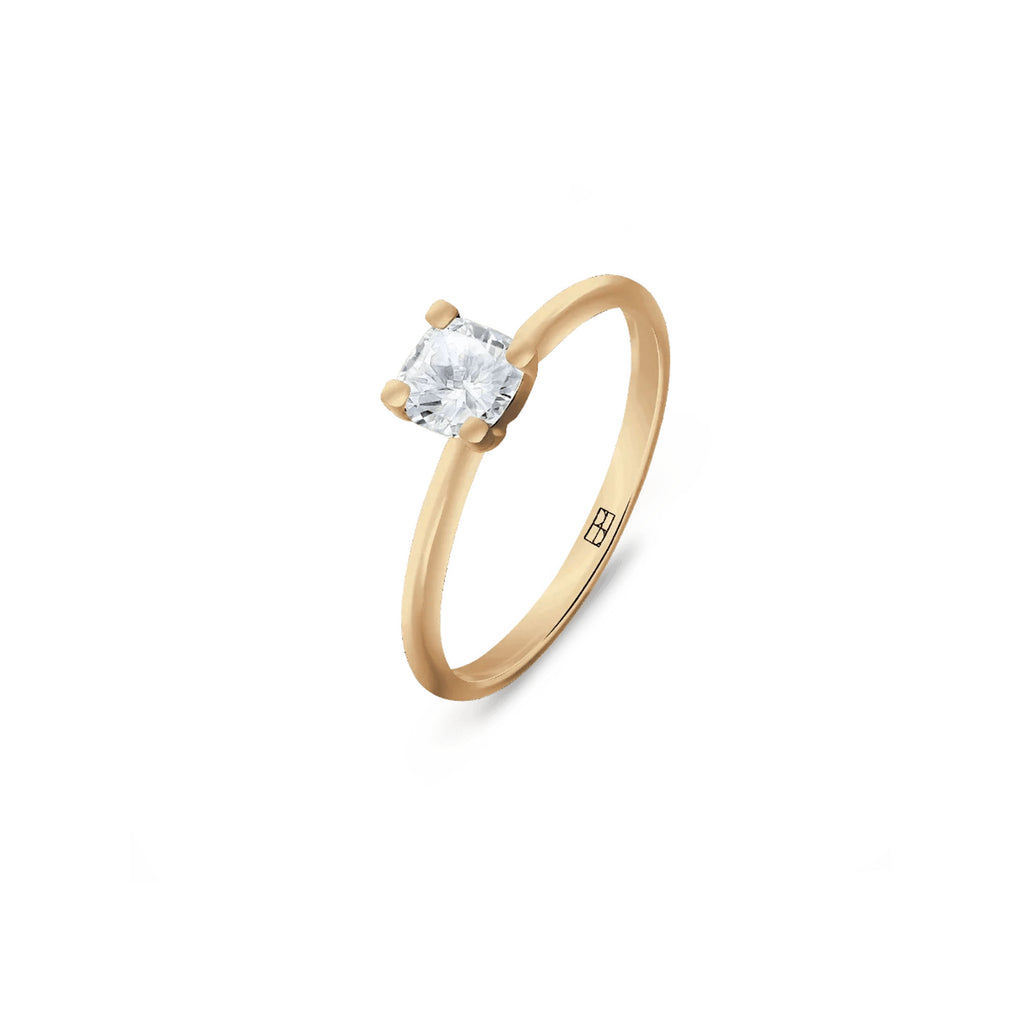 Promise 18K Gold Ring N°23 w. Diamond