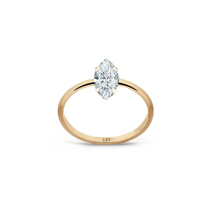Promise 18K Gold Ring N°26 w. Diamond