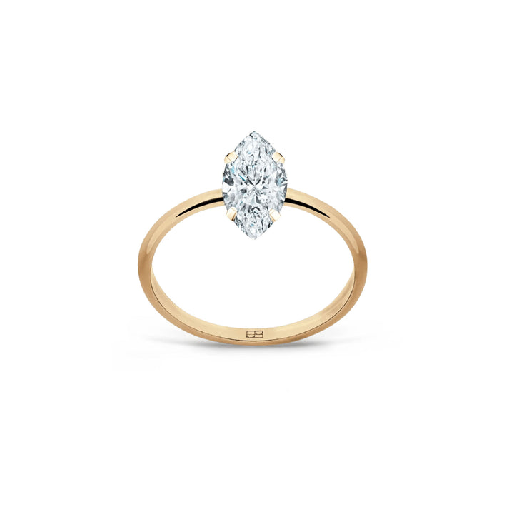 Promise 18K Gold Ring N°27 w. Diamond