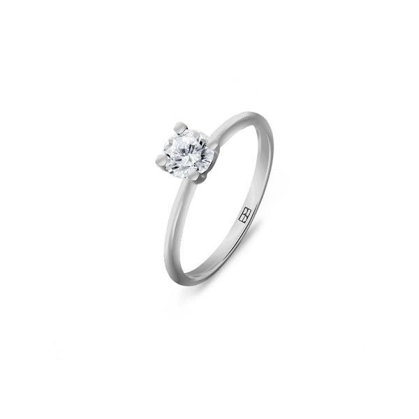 Promise 18K White Gold Ring N°2 w. Diamond