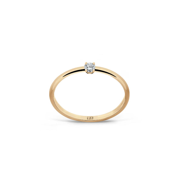 Promise 18K Gold Ring N°36 w. Diamond
