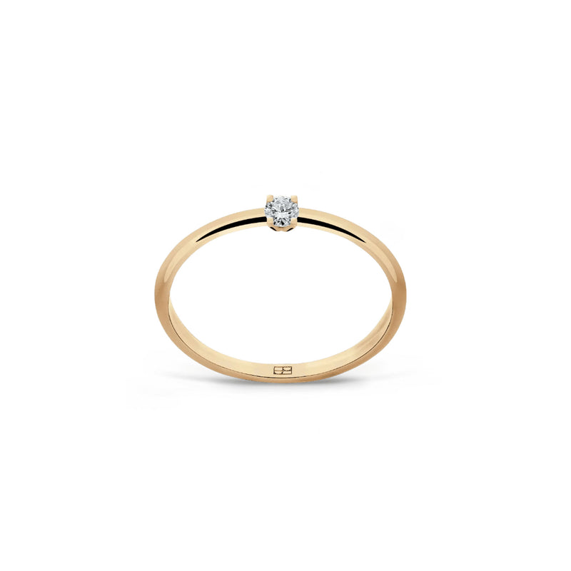 Promise 18K Gold Ring N°36 w. Diamond