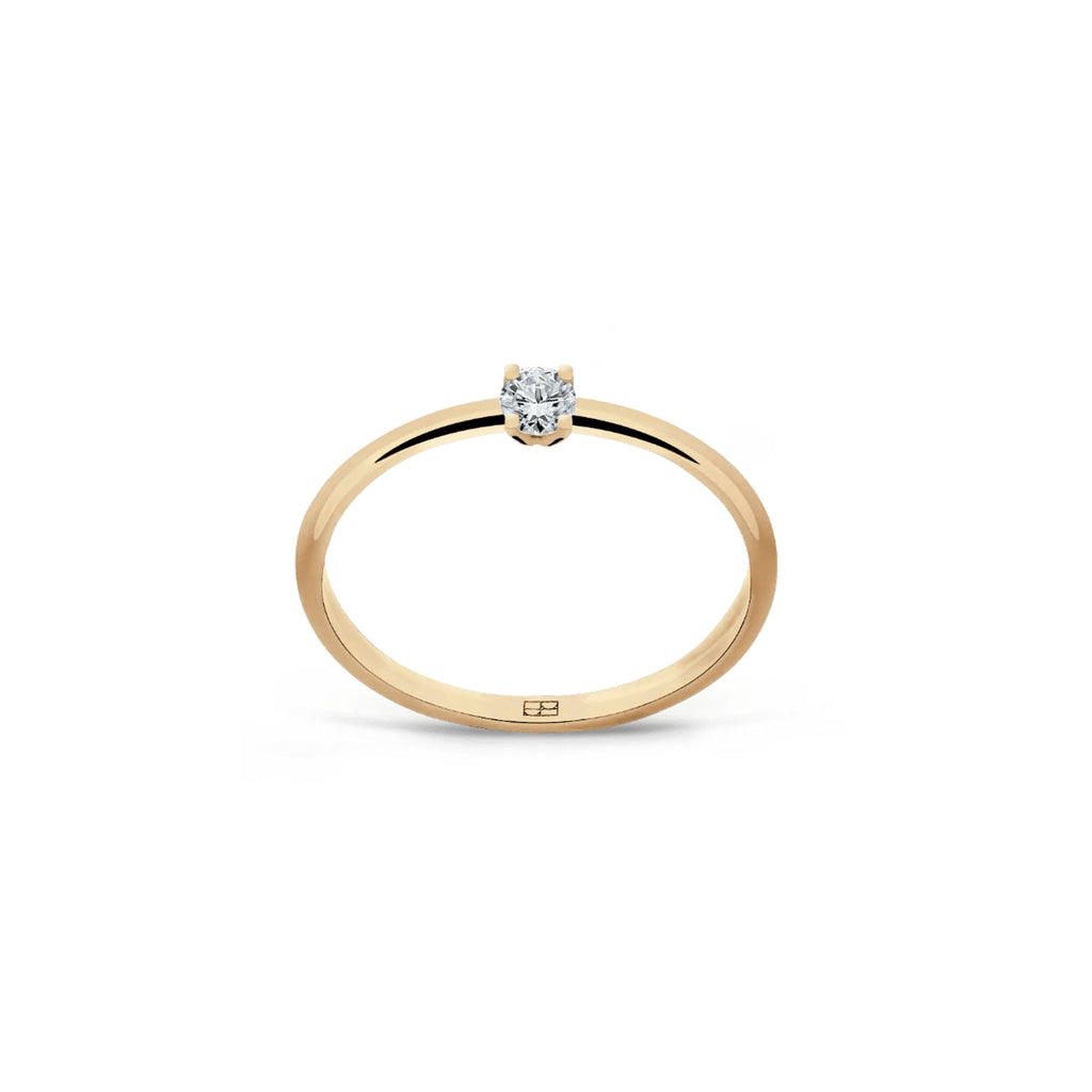 Promise 18K Gold Ring N°37 w. Diamond