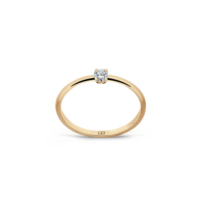 Promise 18K Gold Ring N°37 w. Diamond
