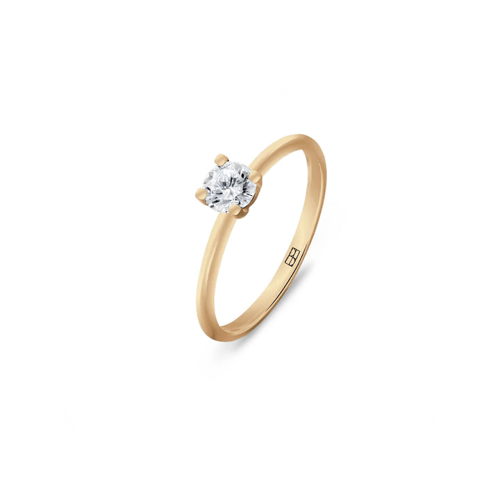 Promise 18K Gold Ring N°39 w. Diamond