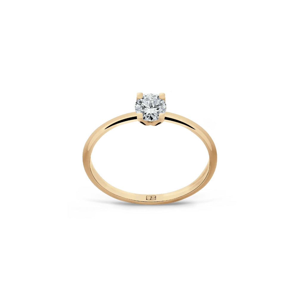 Promise 18K Gold Ring N°39 w. Diamond