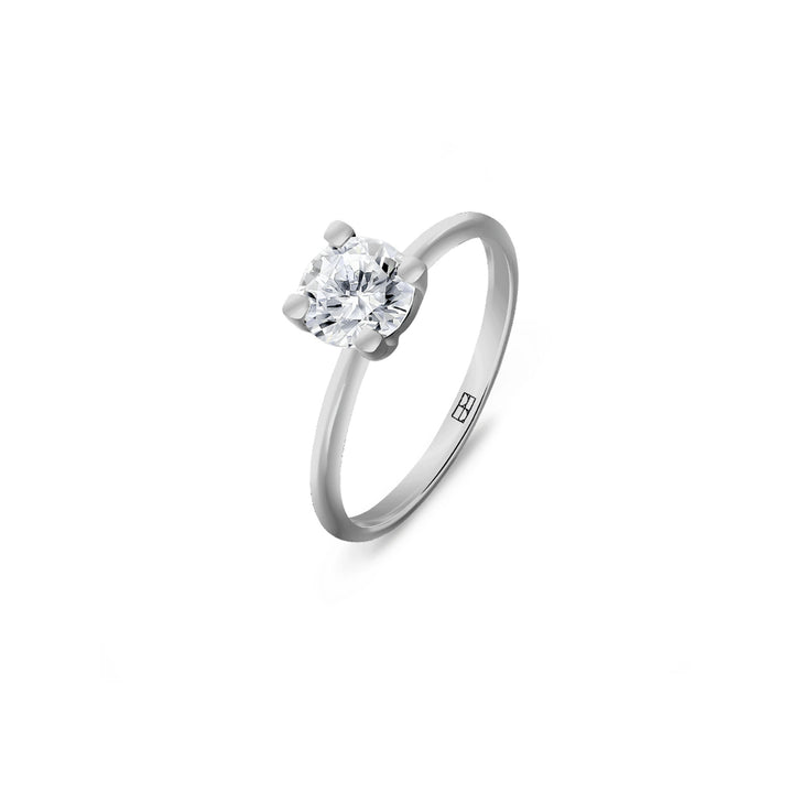 Promise 18K White Gold Ring N°5 w. Diamond