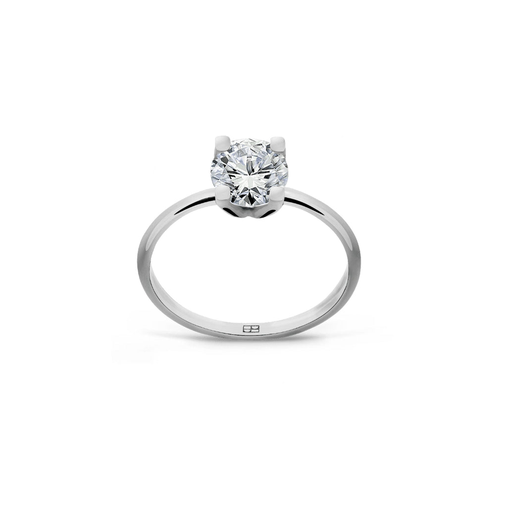 Promise 18K White Gold Ring N°5 w. Diamond