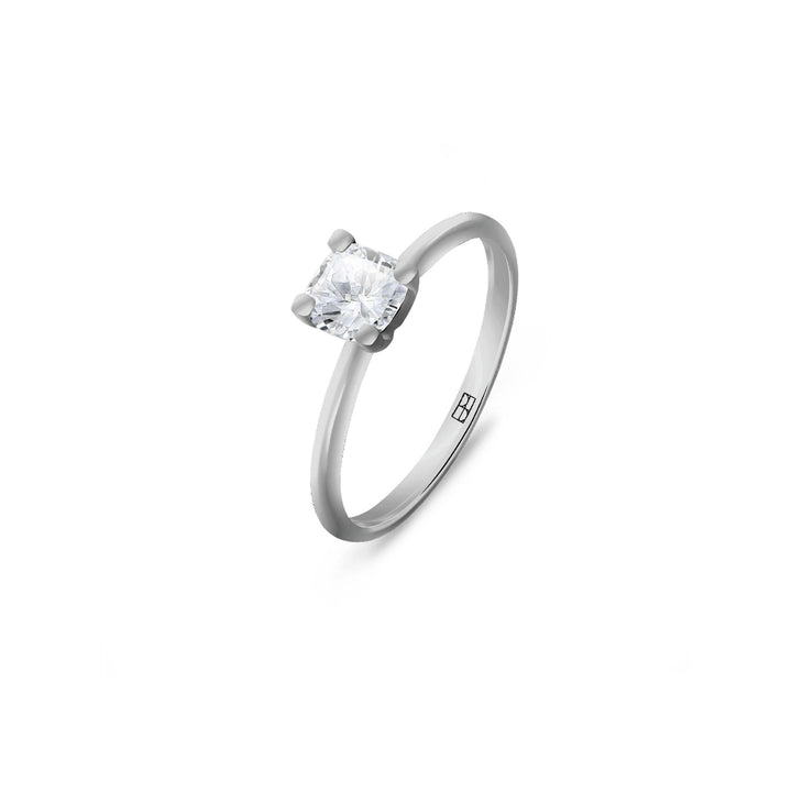 Promise 18K White Gold Ring N°7 w. Diamond