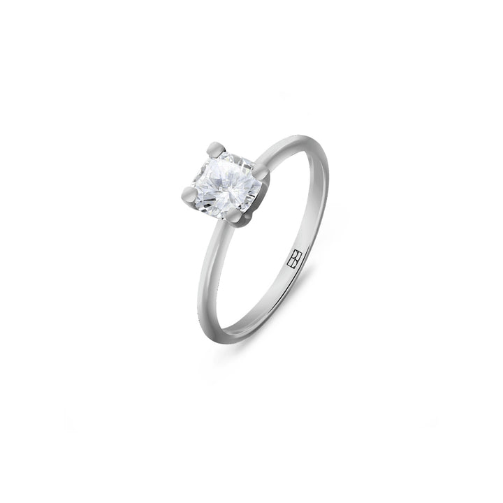 Promise 18K White Gold Ring N°8 w. Diamond