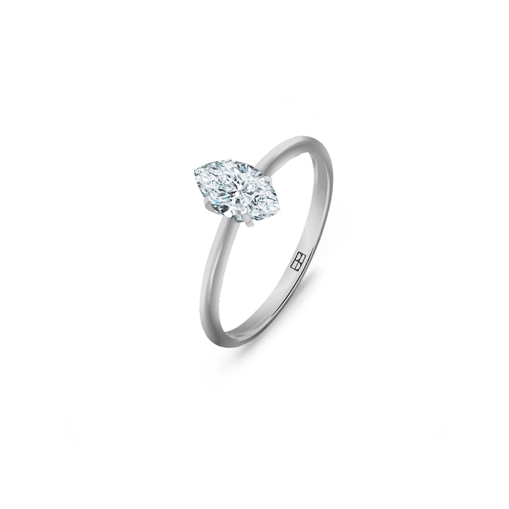 Promise 18K White Gold Ring N°9 w. Diamond