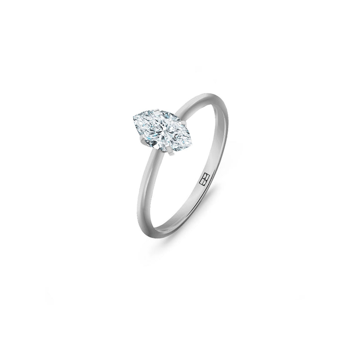 Promise 18K White Gold Ring N°9 w. Diamond