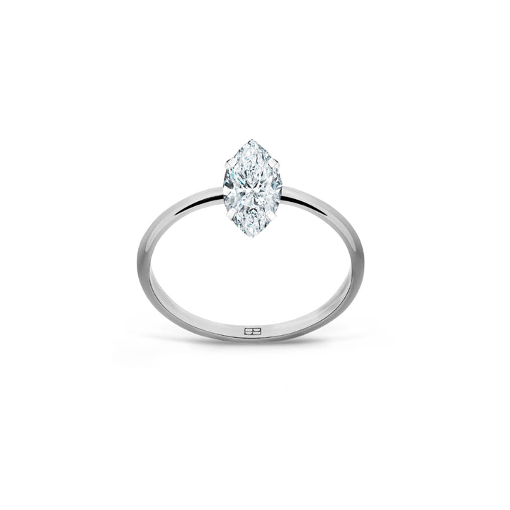Promise 18K White Gold Ring N°9 w. Diamond