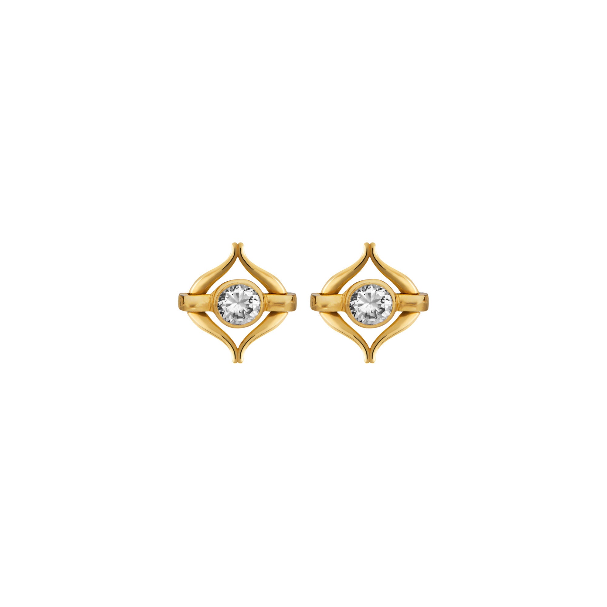 Eboris Link 18K Gold Earring w.Diamond