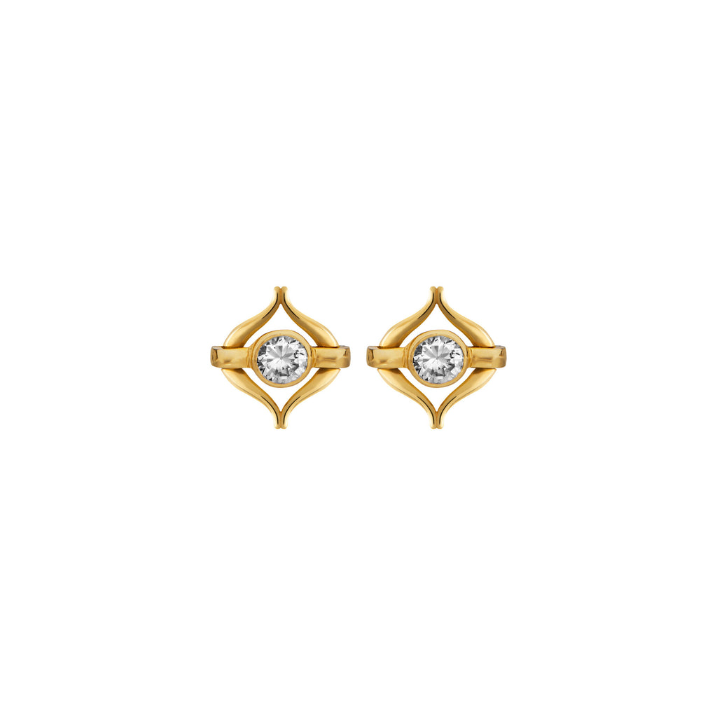 Eboris Link 18K Gold Earring w. Lab-Grown Diamond